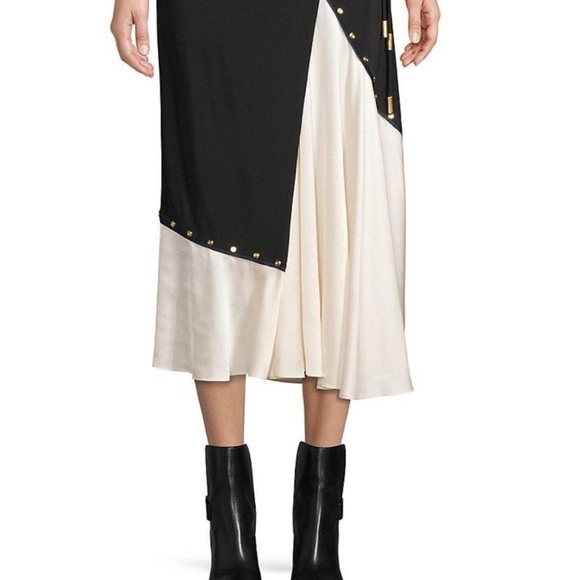 Tory Burch Mixed Material Wrap Skirt - Picture 3 of 8